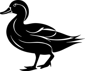 Duck silhouette icon Water Bird and Wildlife Icon Design