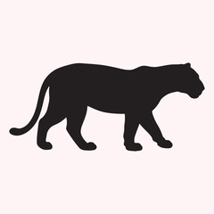 Tiger Illustration – Stylized Black and White Wildlife Predator
