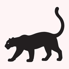 Tiger Illustration – Stylized Black and White Wildlife Predator