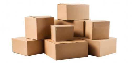 a stack of cardboard boxes, png, transparent