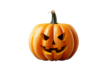 Carved pumpkin with a mischievous expression
