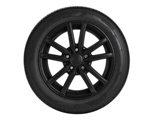 Obraz premium Top-Down View of Tyre with Clear Circular Shape, PNG Transparent Background