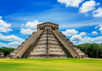 Mayan Pyramid At Chichen Itza