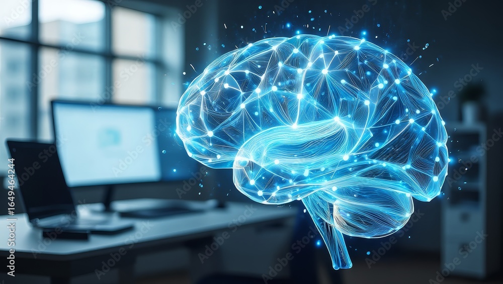 Poster understanding ai brain technology artificial intelligence neural network concept