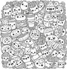 Doodle Background with Chaotic Elements