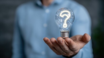 Questioning ideas lightbulb