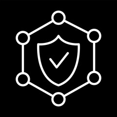 Financial Cybersecurity Network icon. Vector icon design