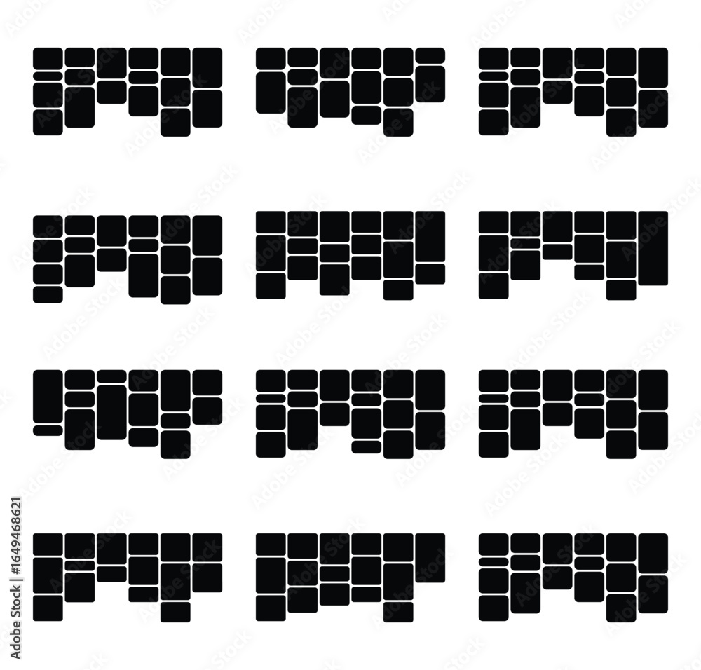 Poster collection of masonry grid panel layout with 6 column