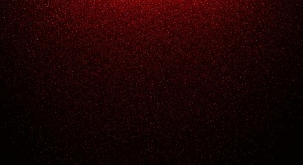 Deep red glitter sparkle background with scattered bokeh lights creating atmospheric gradient from center to edges, moody celebration texture