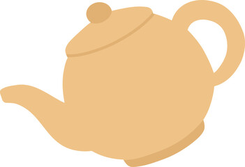 Illustration of a Beige Teapot