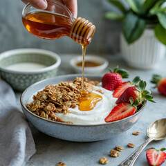 Honey Drizzle on Greek Yogurt