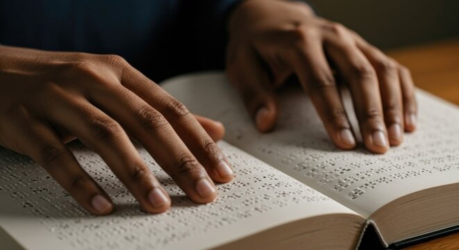 Inclusive Braille Reading Hands