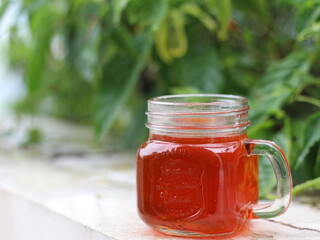 Wedang uwuh. traditional drink from Java, Indonesia. 