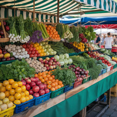 Vibrant Farmer’s Market Fresh Produce