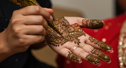 Henna Art on Hand 