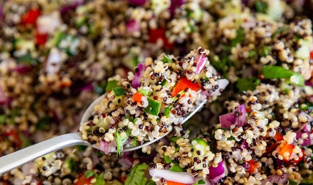 Fresh and Vibrant Quinoa tabule Salad with Vegetables