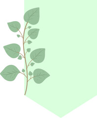 Cute Leaf Banner Text Box