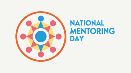 National Mentoring Day graphic with abstract geometric design mentorship guidance