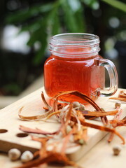 Wedang uwuh. traditional drink from Java, Indonesia. 