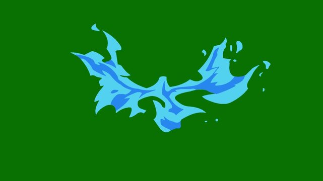 animated water flow, water splash, Sea splash of water Suitable for use in game background, green screen splash of water cartoon nature , Water liquid wave and splash with alpha mate,3d animation