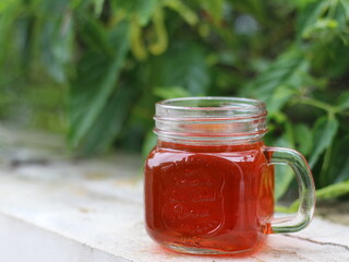 Wedang uwuh. traditional drink from Java, Indonesia. 