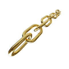 Fototapeta premium golden metallic chain link on transparent background