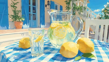 Lemonade on a sunny porch