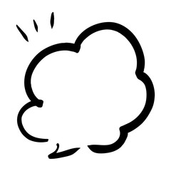 ペンの手書き吹き出し_黒