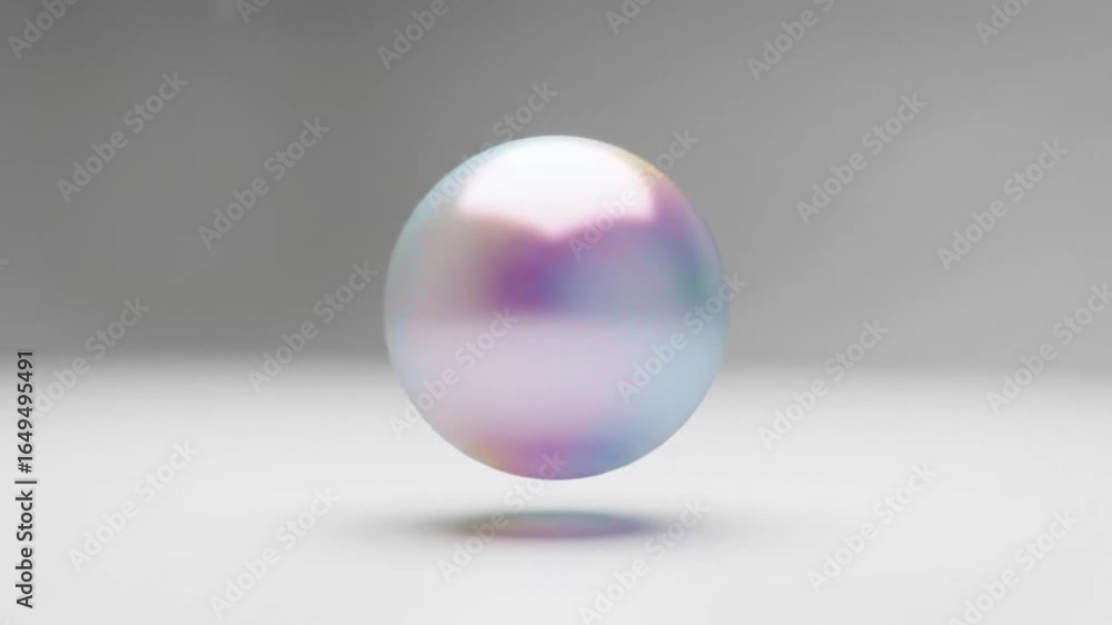 Poster a pristine, reflective sphere floats effortlessly against a soft, neutral backdrop, casting a subtle