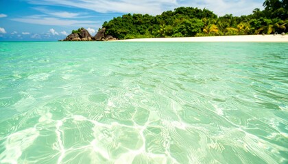 tropical beach with turquoise water