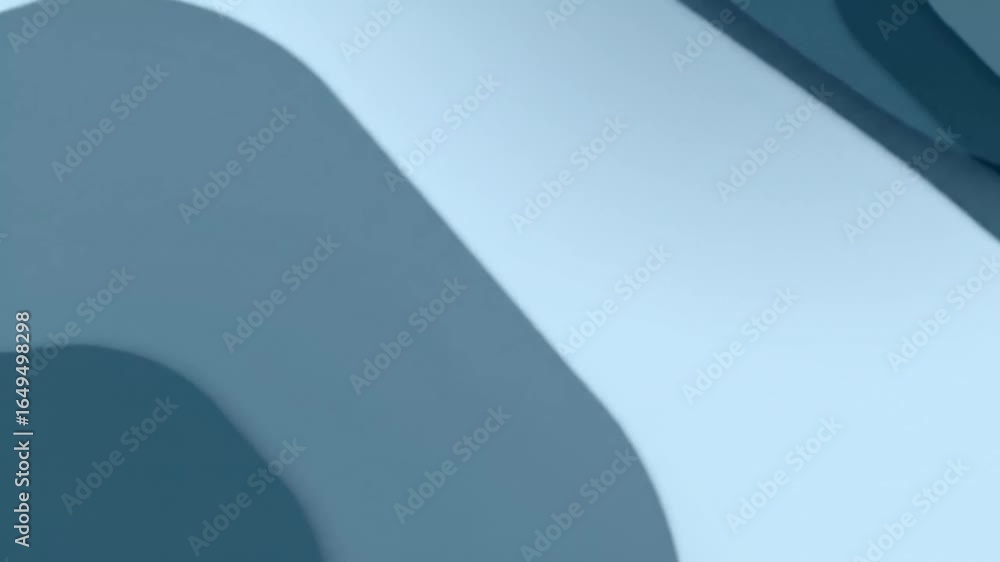 Poster abstract background featuring a gradient of light blue tones with dark blue organic shapes in the co