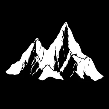 gobo texture shadows bold alpine landscape in high contrast vector style