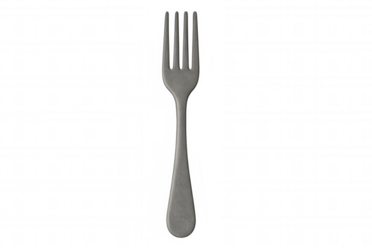 Simple metal fork isolated on transparent background, perfect for projects related to dining, restaurants, or food preparation