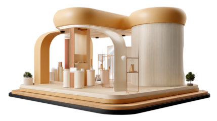 Modern Retail Haven: A contemporary retail shop design showcases an inviting interior, offering a glimpse of stylish aesthetics. 