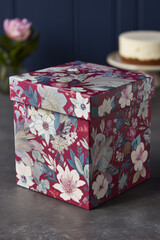 Floral Gift Box on Table