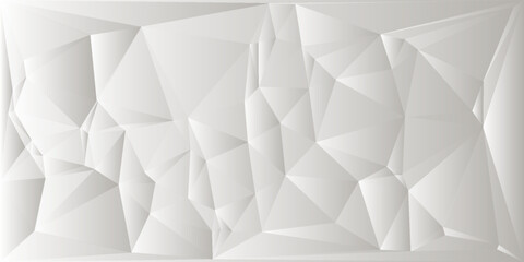Fototapeta premium White Abstract Low Poly Geometric Background