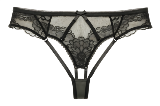 Lace garter thong isolated on a transparent background