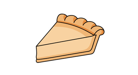 Delicious slice of creamy dessert pie with flaky crust