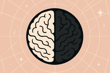 The concept of heart and brain, the conflict of emotions and rational thinking, partnership and the balance between soul and mind, symbolized as a contemporary