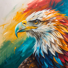 Abstract Acrylic Paint Texture Closeup – Colorful Artistic Background