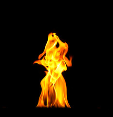 Abstract flames collection isolated on black background. Flames on black background. Concept of...