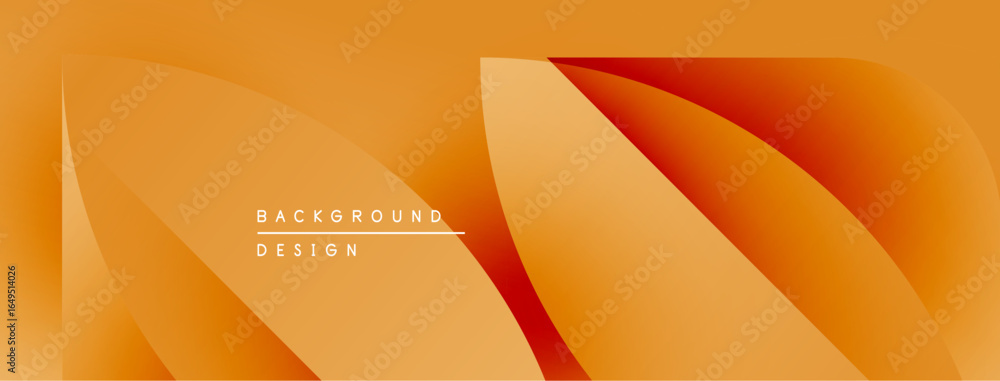 Aufkleber abstract orange background. smooth curves create dynamic layers, modern design element for digital p