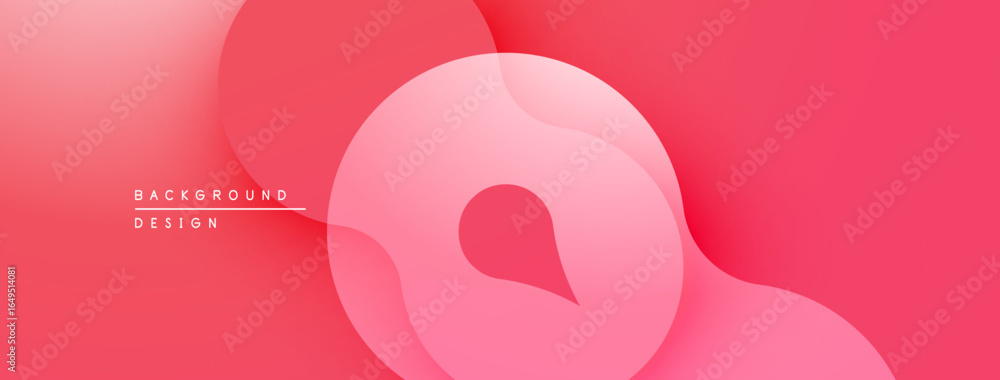 Poster abstract red design. overlapping shapes create depth, smooth gradients offer visual interest. minima