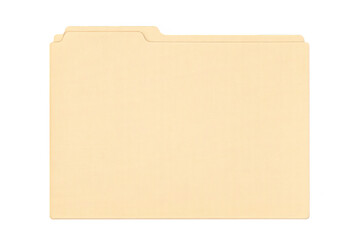 Manila folder isolated on white background isolated on a transparent background