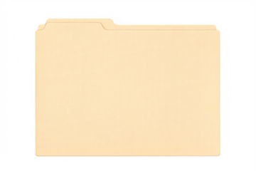 Manila folder isolated on white background isolated on a transparent background