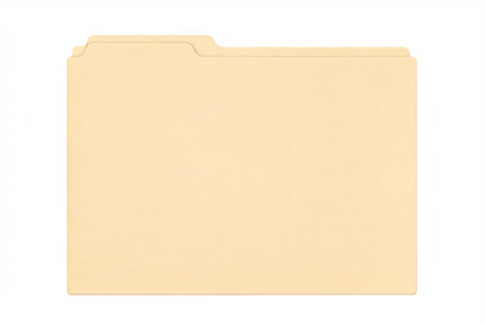 Manila folder isolated on white background isolated on a transparent background