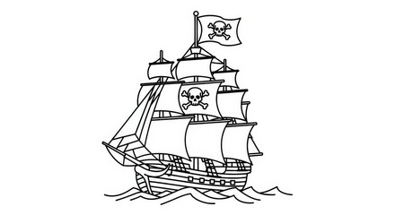 Black And White Line Drawing