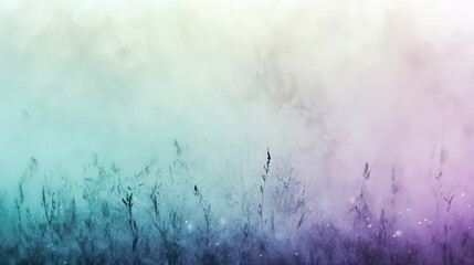 soft mint to lavender gradient background with bokeh light spots
