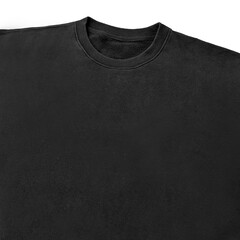 Blank sweatshirt color black template front and back view on white background. crew neck mock up