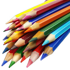 Close-up of colorful pencils clustered together (3)
